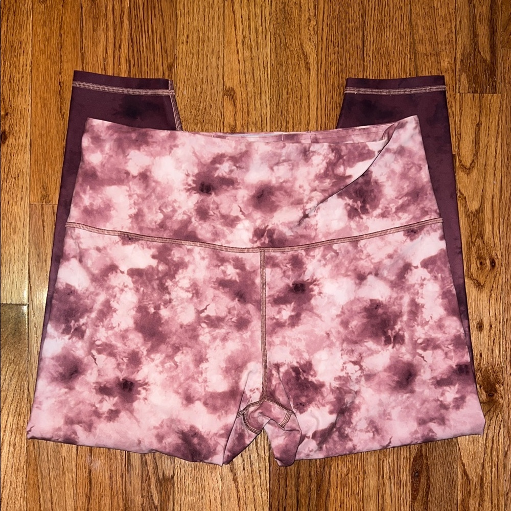 Athleta Elation Printed 7/8 Tight Mauve / Pink Ombré Leggings Women’s Size 1X